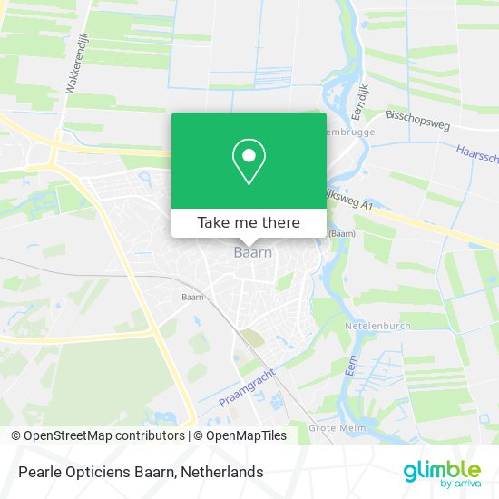 Pearle Opticiens Baarn map