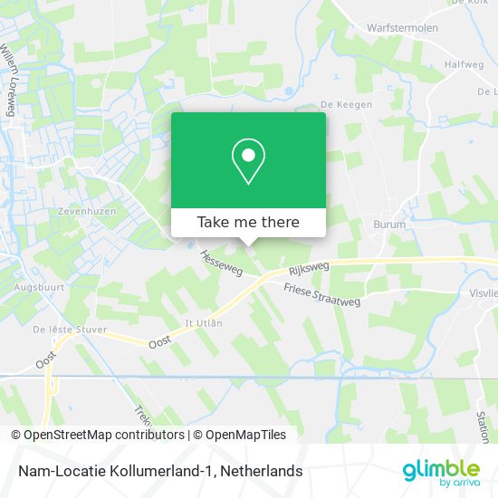 Nam-Locatie Kollumerland-1 Karte