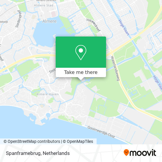 Spanframebrug map