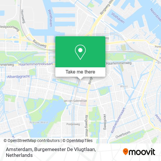Amsterdam, Burgemeester De Vlugtlaan Karte