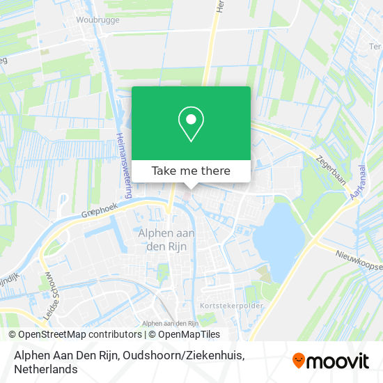 Alphen Aan Den Rijn, Oudshoorn / Ziekenhuis map