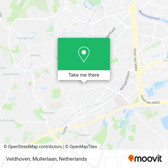 Veldhoven, Mullerlaan Karte