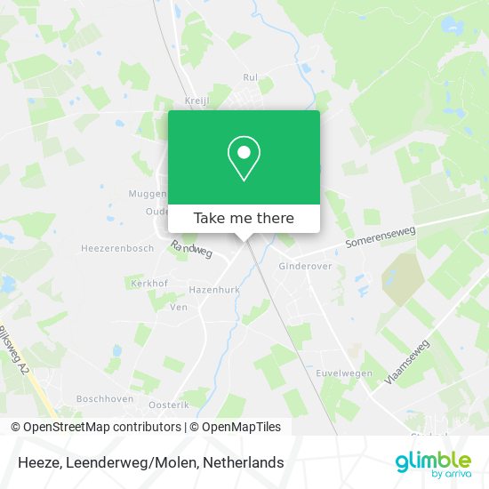 Heeze, Leenderweg/Molen map