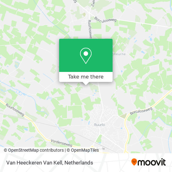 Van Heeckeren Van Kell Karte