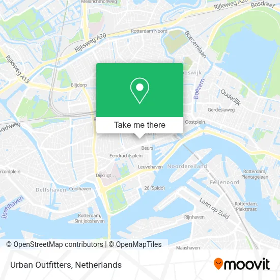 Urban Outfitters map