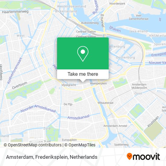 Amsterdam, Frederiksplein Karte