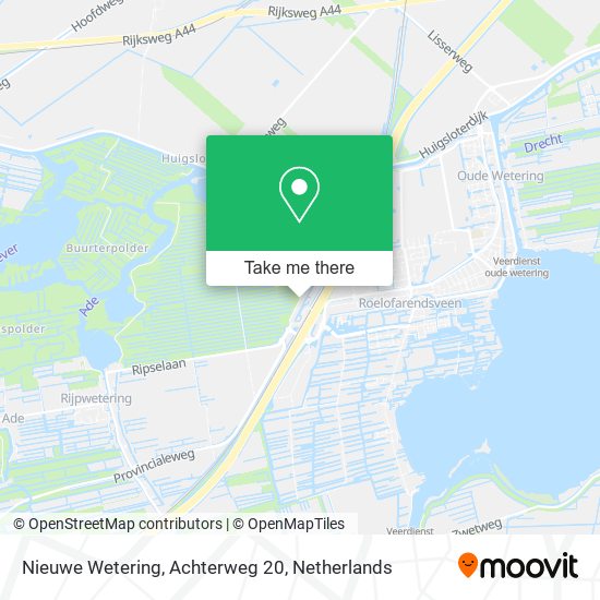 Nieuwe Wetering, Achterweg 20 map
