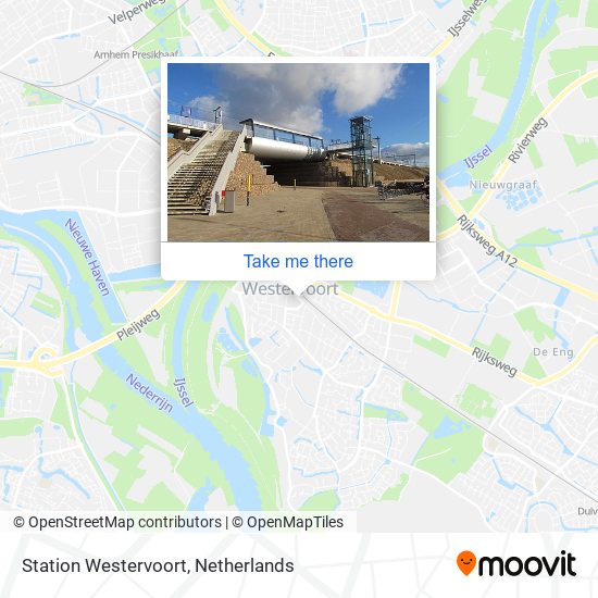 Station Westervoort map