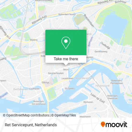 Ret Servicepunt map