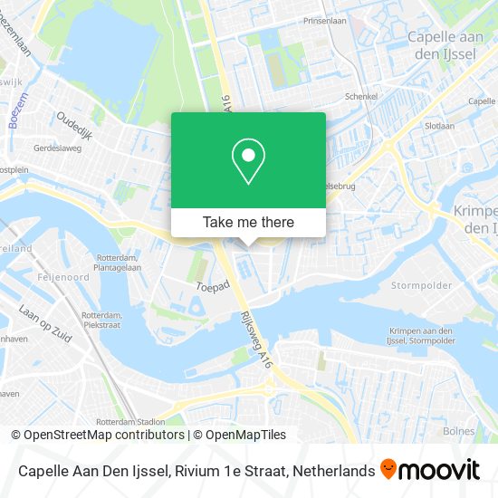 Capelle Aan Den Ijssel, Rivium 1e Straat Karte