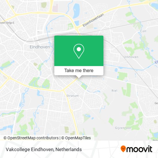 Vakcollege Eindhoven map