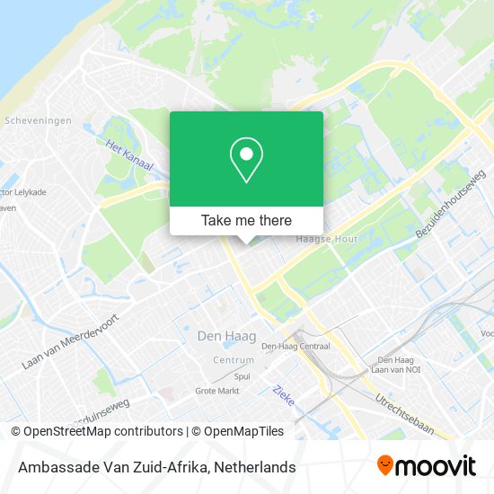 Ambassade Van Zuid-Afrika map