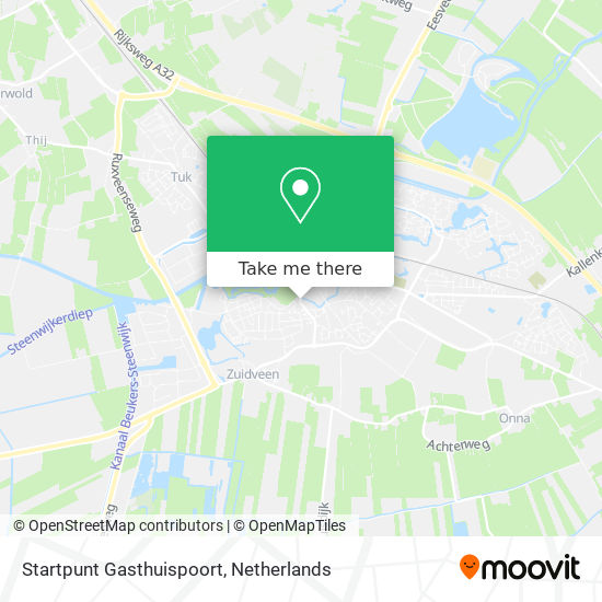 Startpunt Gasthuispoort map