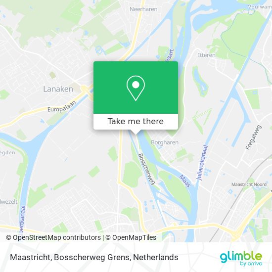 Maastricht, Bosscherweg Grens Karte