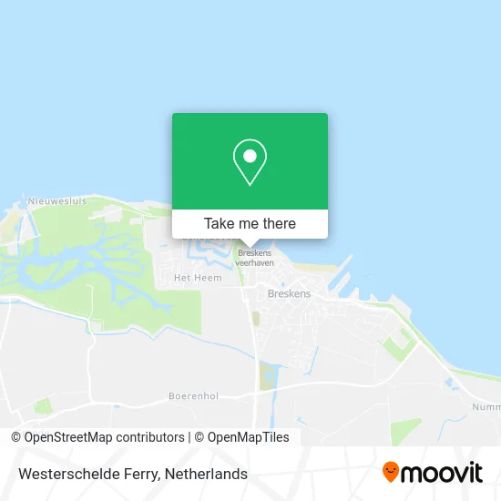 Westerschelde Ferry map