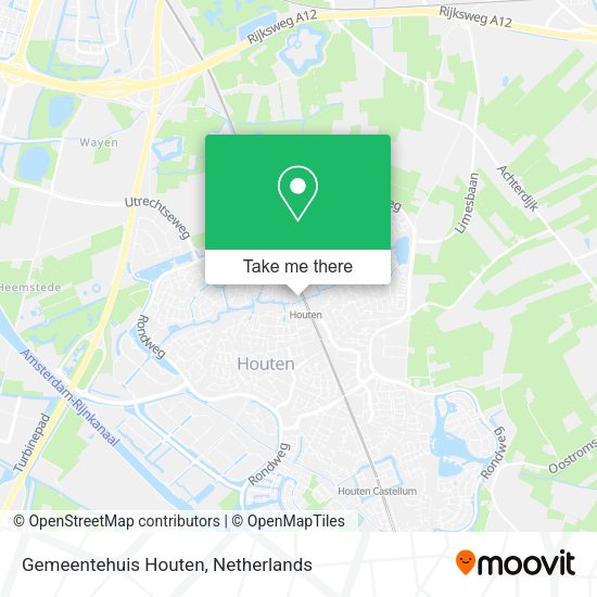 Gemeentehuis Houten map