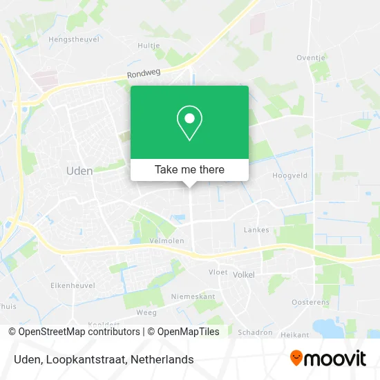 Uden, Loopkantstraat map