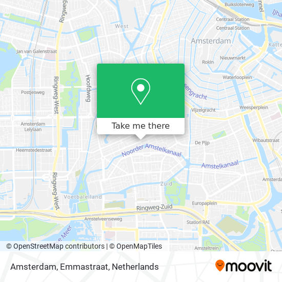 Amsterdam, Emmastraat Karte