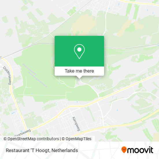 Restaurant 'T Hoogt map