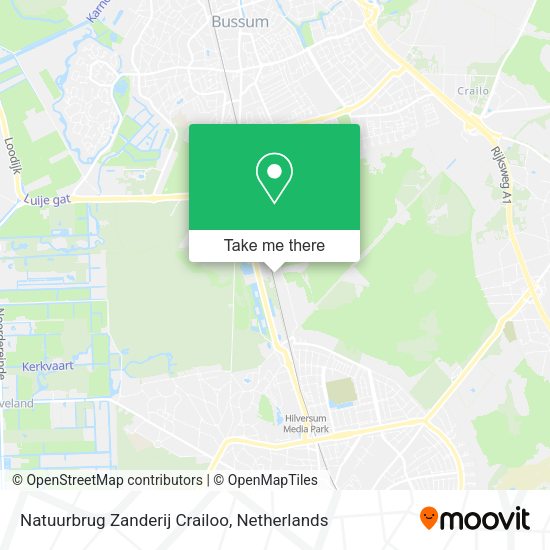 Natuurbrug Zanderij Crailoo map