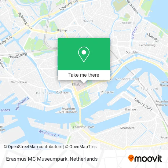 Erasmus MC Museumpark map