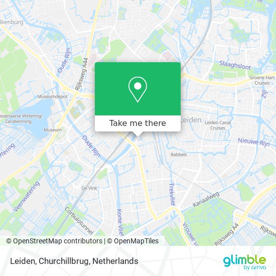 Leiden, Churchillbrug map