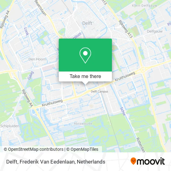 Delft, Frederik Van Eedenlaan map