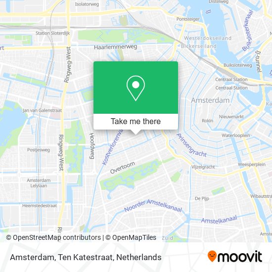 Amsterdam, Ten Katestraat map