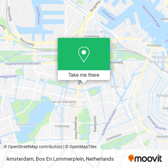 Amsterdam, Bos En Lommerplein Karte
