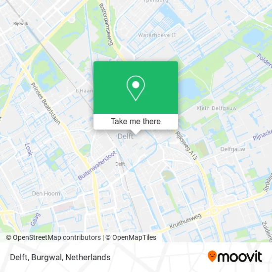Delft, Burgwal map