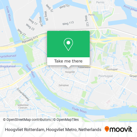 Hoogvliet Rotterdam, Hoogvliet Metro Karte