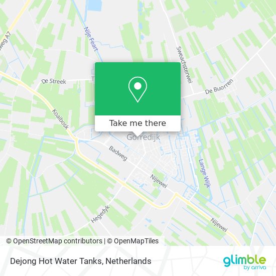 Dejong Hot Water Tanks map