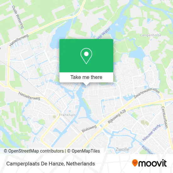 Camperplaats De Hanze map