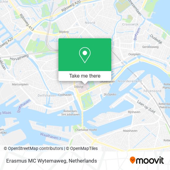 Erasmus MC Wytemaweg map