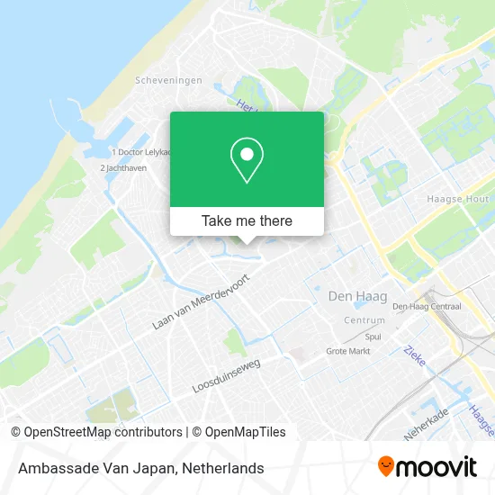 Ambassade Van Japan map