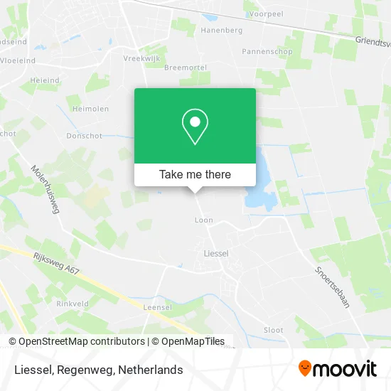 Liessel, Regenweg map