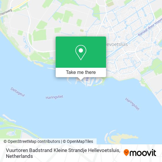 Vuurtoren Badstrand Kleine Strandje Hellevoetsluis map