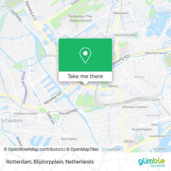 Rotterdam, Blijdorpplein Karte