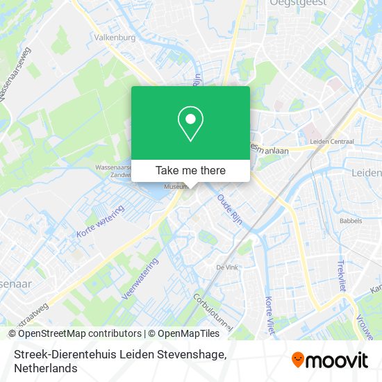 Streek-Dierentehuis Leiden Stevenshage map