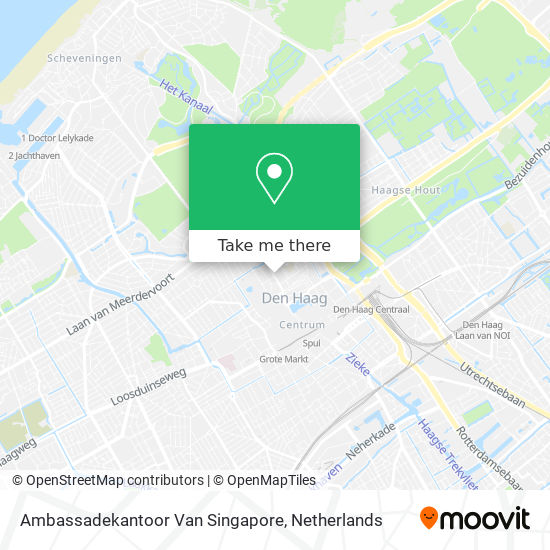 Ambassadekantoor Van Singapore map