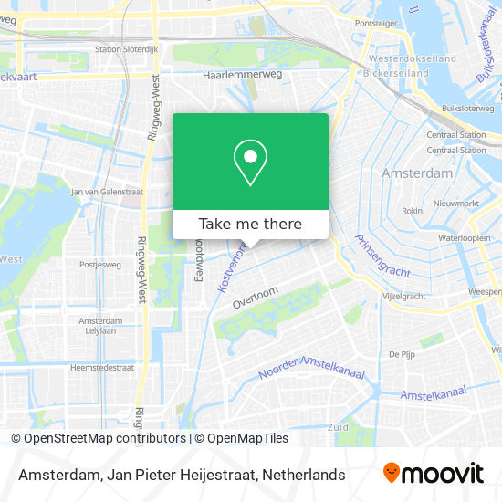 Amsterdam, Jan Pieter Heijestraat Karte