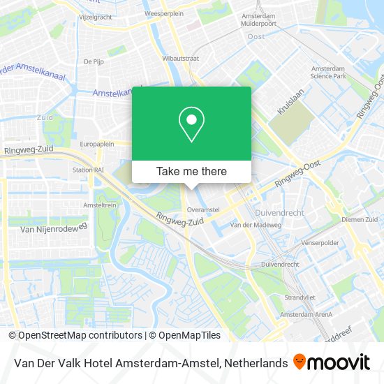 Van Der Valk Hotel Amsterdam-Amstel map