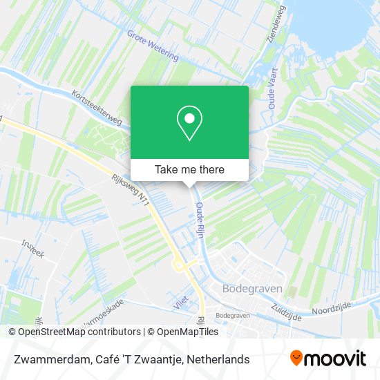 Zwammerdam, Café 'T Zwaantje map
