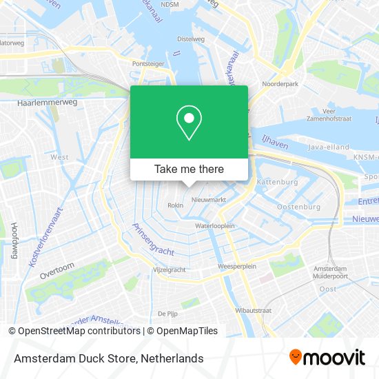 Amsterdam Duck Store map