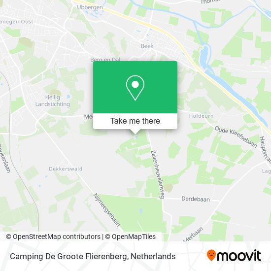 Camping De Groote Flierenberg map