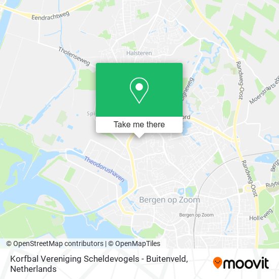 Korfbal Vereniging Scheldevogels - Buitenveld map