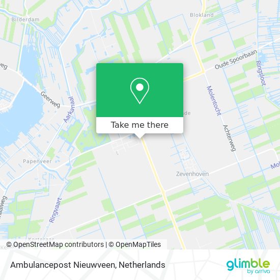 Ambulancepost Nieuwveen map