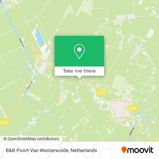 B&B Poort Van Westerwolde map