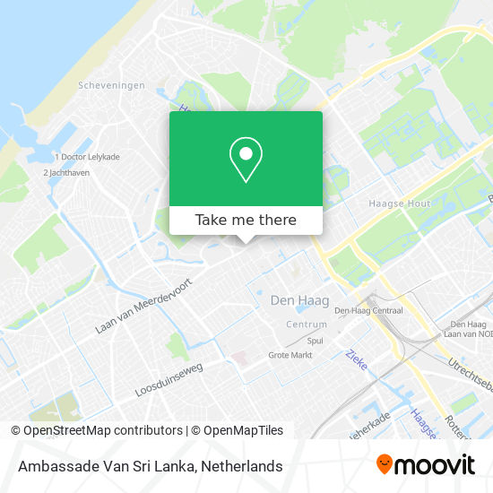 Ambassade Van Sri Lanka map