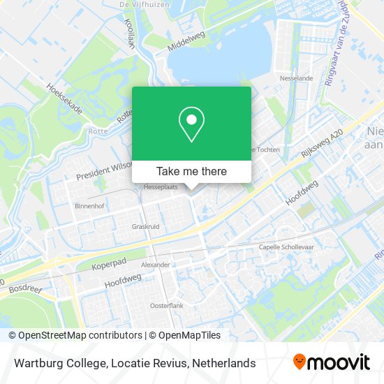 Wartburg College, Locatie Revius map